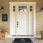 Post Box And Doormat Set - Red Rose
