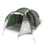 vidaXL Camping Tent Tunnel 2-Person Green Waterproof
