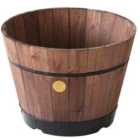 VegTrug Small 37cm Barrel Tapered Planter - Dark Brown