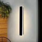 ENER-J 60 x 8 cms Size Acrylic Black Wall Lights, 12W Waterproof Ip65 Warm White