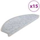 Vidaxl Carpet Stair Treads 15 Pcs Light Grey 65X24X4 Cm
