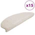 Vidaxl Carpet Stair Treads 15 Pcs White 65X21X4 Cm