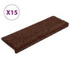 Vidaxl Carpet Stair Treads 15 Pcs 65X21X4 Cm Brown