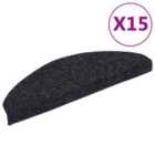 Vidaxl Stair Mats Needle Punch 65X21X4 Cm Black