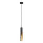 Eglo Barbotto Black And Gold Steel Modern Pendant Light