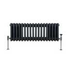 Traditional 3 Column Radiator 300 X 832Mm Anthracite Grey