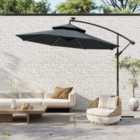 Garden Sanctuary Double-top Cantilever Parasol With Lights