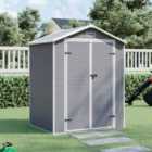 Garden Sanctuary 4.4 X 6 Ft Grey Plastic Outdoor Garden Storage Shed
