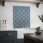 Laura Ashley Mr Jones Midnight Seaspray Glass Kitchen Splashback 600Mm X 750Mm