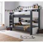 Bedmaster Oliver Grey And White Storage Bunk Bed No Drawer With Orthopaedic Mattress