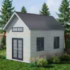 Garden Sanctuary Set Of 6 Steel Charcoal Black Corrugated Panels