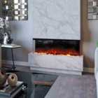 Garden Sanctuary 40 Inch 1500W Modern Recessed Electric Fireplace With Remote Control