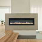 Garden Sanctuary 50 Inch 1500W Recessed Electric Fireplace With Remote Control - Black