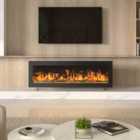 Garden Sanctuary 40 Inch 1800W Modern Recessed Electric Fireplace With Remote Control