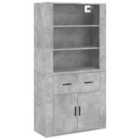 Vidaxl Highboard Concrete Grey Engineered Wood