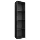 Vidaxl Book Cabinet/Tv Cabinet Black 36X30X143 Cm Engineered Wood