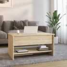 Vidaxl Coffee Table Sonoma Oak 80X50X40 Cm Engineered Wood