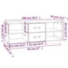 Vidaxl Tv Cabinet Honey Brown 100X34X40 Cm Solid Wood Pine