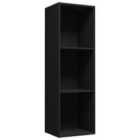 Vidaxl Book Cabinet/Tv Cabinet Black 36X30X114 Cm Engineered Wood
