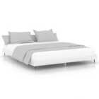 Vidaxl Bed Frame High Gloss White 150X200 Cm 5Ft King Size Engineered Wood