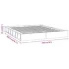 Vidaxl Bed Frame Without Mattress 180X200 Cm Super King Size Solid Wood