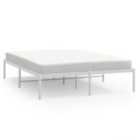 Vidaxl Metal Bed Frame White 150X200 Cm 5Ft King Size