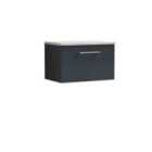 nuie Arno 600mm Wall Hung 1 Drawer Vanity & Laminate Top - Soft Black