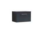nuie Arno 600mm Wall Hung 1 Drawer Vanity & Worktop - Soft Black