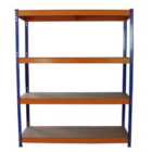 Monster Racking S-rax Warehouse Storage Shelving, Blue/Orange, 150Cm W, 50Cm D