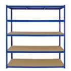 Monster Racking T-rax Extra Wide Storage Shelves, Blue, 160Cm W, 60Cm D