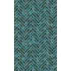Kinewall Blue Green Herringbone Bathroom Wall Panel 1250 x 2500mm