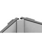 Kinewall White Closing L Profile For Mounting A Closing Angle