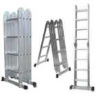 4.6M Large Lightweight Aluminium Folding Multi-position Work Platform Ladder