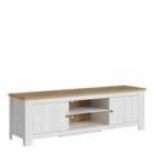 Celesto 2 Door Wide TV Unit In White And Oak