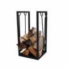 Charles Bentley Hornbeam Log Holder Fireside Companion Set