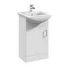 nuie 450mm Floor Standing Cabinet & Square Basin - Gloss White