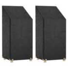 vidaXL Garden Chair Covers 2 pcs 8 Eyelets 65x65x110/150 cm Polyethylene