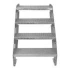 Adjustable 4 Section Galvanised Staircase - 600Mm Wide