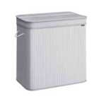 Songmics Laundry Hamper With Lid And Handles, 150 L,dove Grey