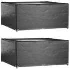 vidaXL Garden Furniture Covers 2 pcs 16 Eyelets 205x205x90 cm Square
