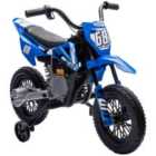 Aiyaplay 12V Kids Electric Motorbike W/ Twist Grip Throttle, Music - Blue