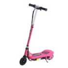 HOMCOM Folding Electric Kids Scooter Ride on Age 7-14, Pink