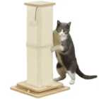 PawHut 67Cm Cat Scratching Post 3 In 1 Cat Scratcher W/ Track Ball Toy