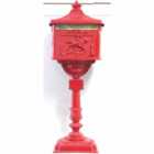 Arboria Garden Decor Aluminimum Red Post Box 117X42X38Cm