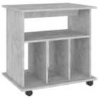 vidaXL Rolling Cabinet Concrete Grey 60x45x60 cm Engineered Wood
