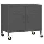 vidaXL Storage Cabinet Anthracite 60x35x56 cm Steel