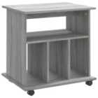 vidaXL Rolling Cabinet Grey Sonoma 60x45x60 cm Engineered Wood