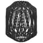 vidaXL Lamp Shade Black Ã?23x28 cm Iron and Paper