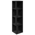vidaXL Corner Cabinet Black 33x33x132 cm Engineered Wood