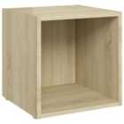vidaXL Tv Cabinet Sonoma Oak 37x35x37 cm Engineered Wood